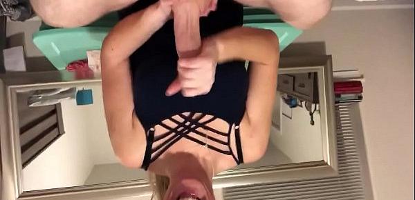  She played with my cock, to give her pussy a break! Biggest uncut cock!